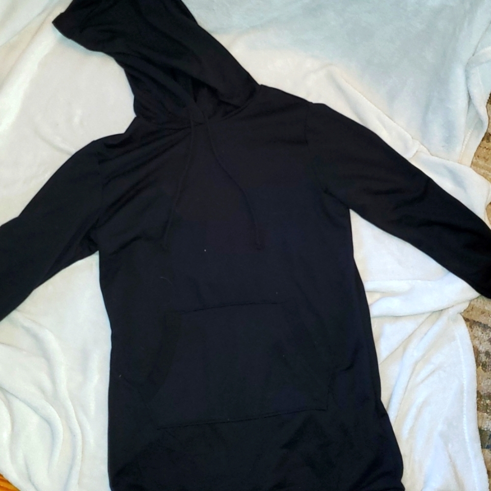 Black hooded dress